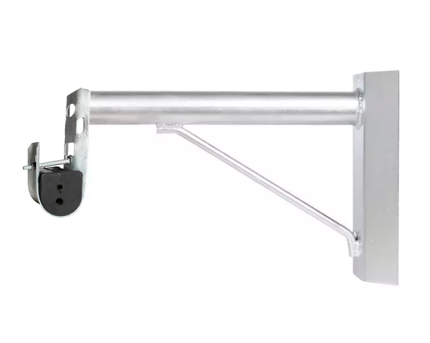 Brazo Extensión Herraje tipo J 40 cm reforzado doble Ojillo para Fibra Óptica ADSS