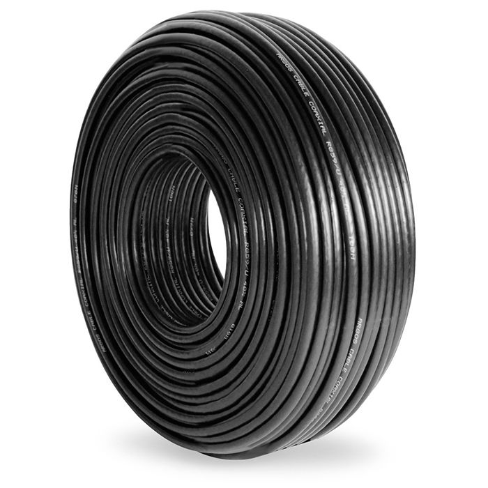 Cable Coaxial 50-5D PE 50Ω Alta Protección | Bajo Ruido | Uso Exterior Bobina 300 metros